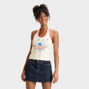 Star Spangled Bombshell Cowgirl Halter Graphic Tank Top
